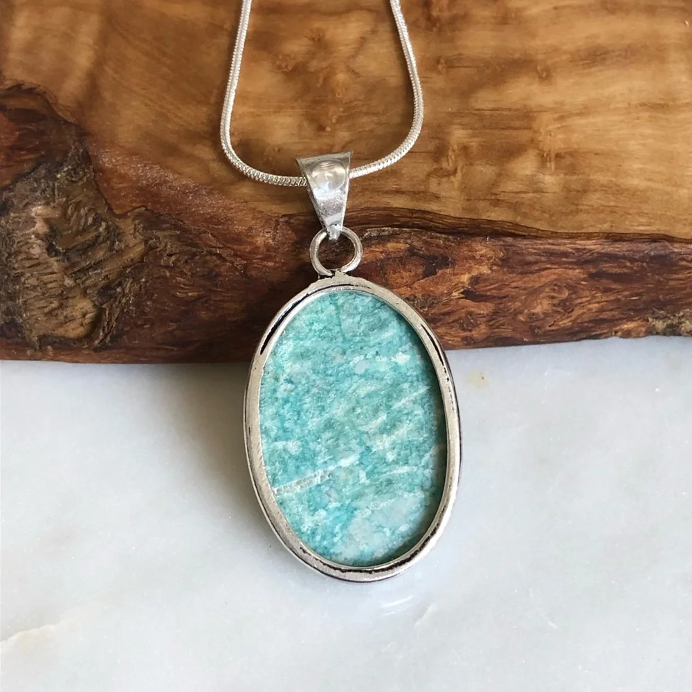 Amazonite Silver Necklace